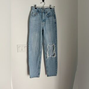 BDG Women’s Size 24 High Rise Baggy Distressed Straight Leg Jeans 30.5” Inseam